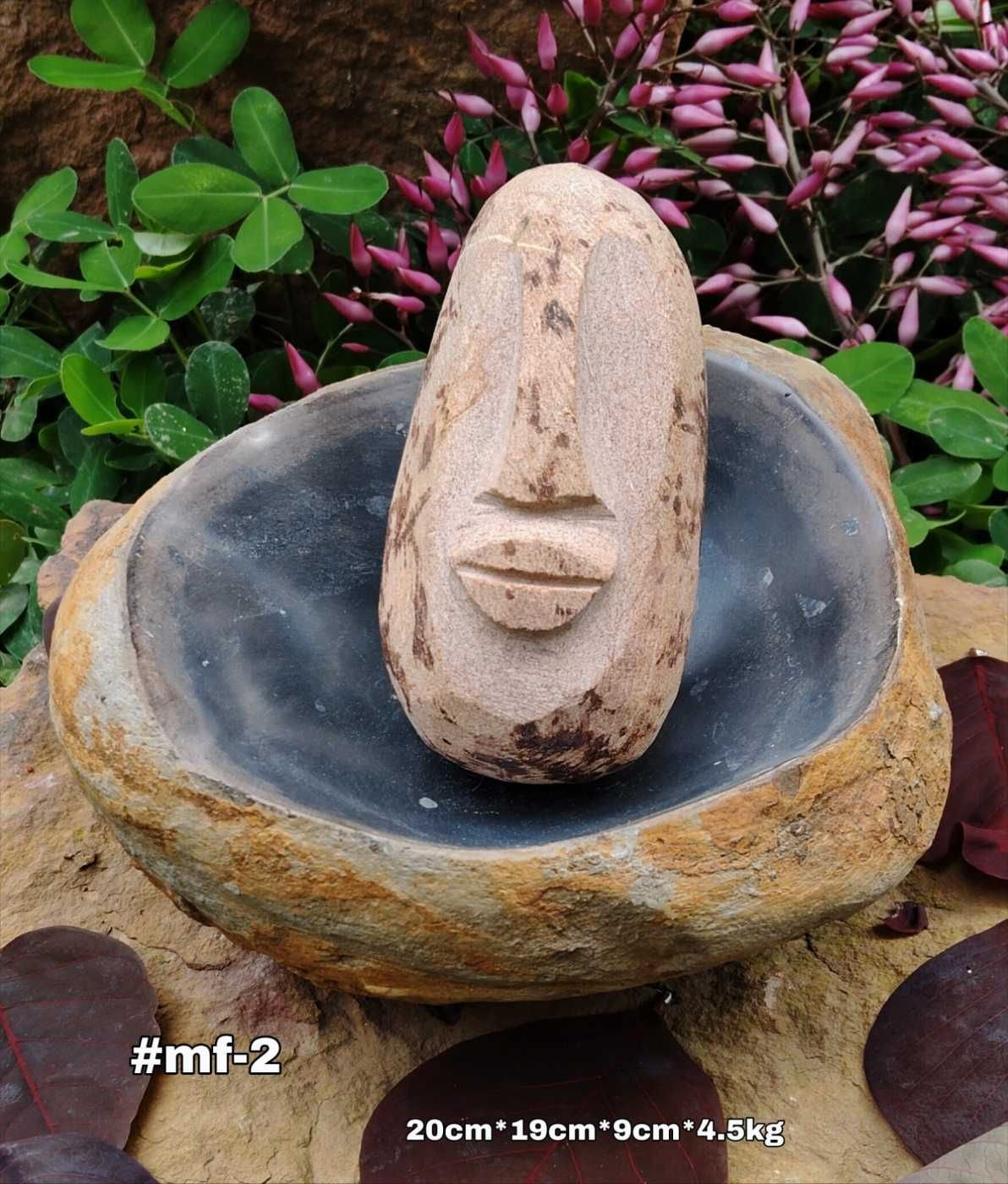 Mortero en piedra fósil