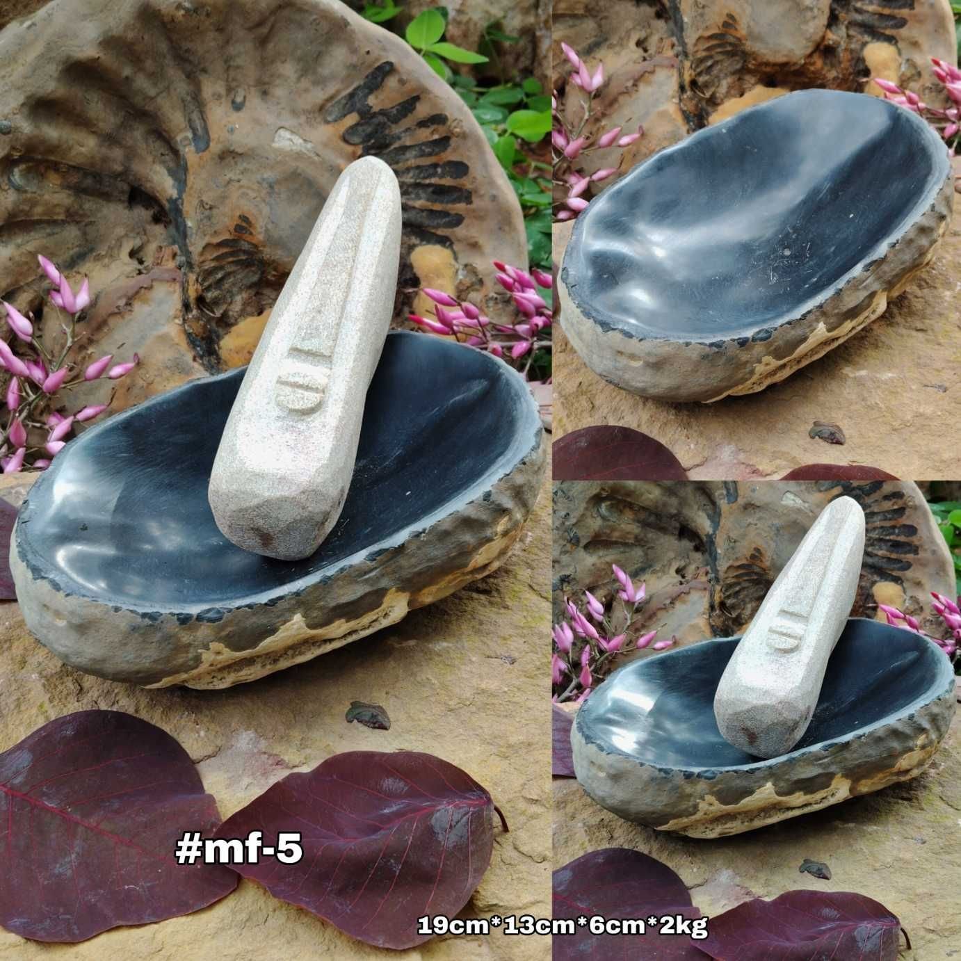 Mortero en piedra fósil