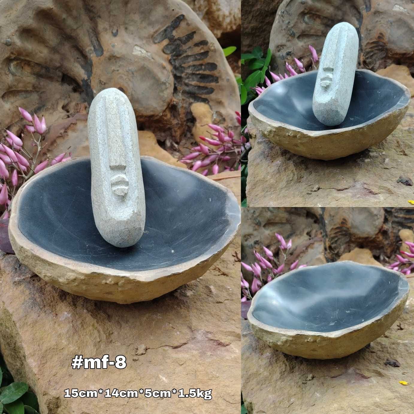 Mortero en piedra fósil