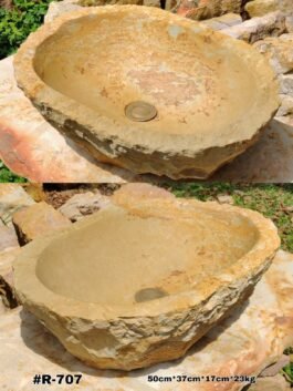 Lavamanos En Piedra Ovalado De Cantera, #R-707