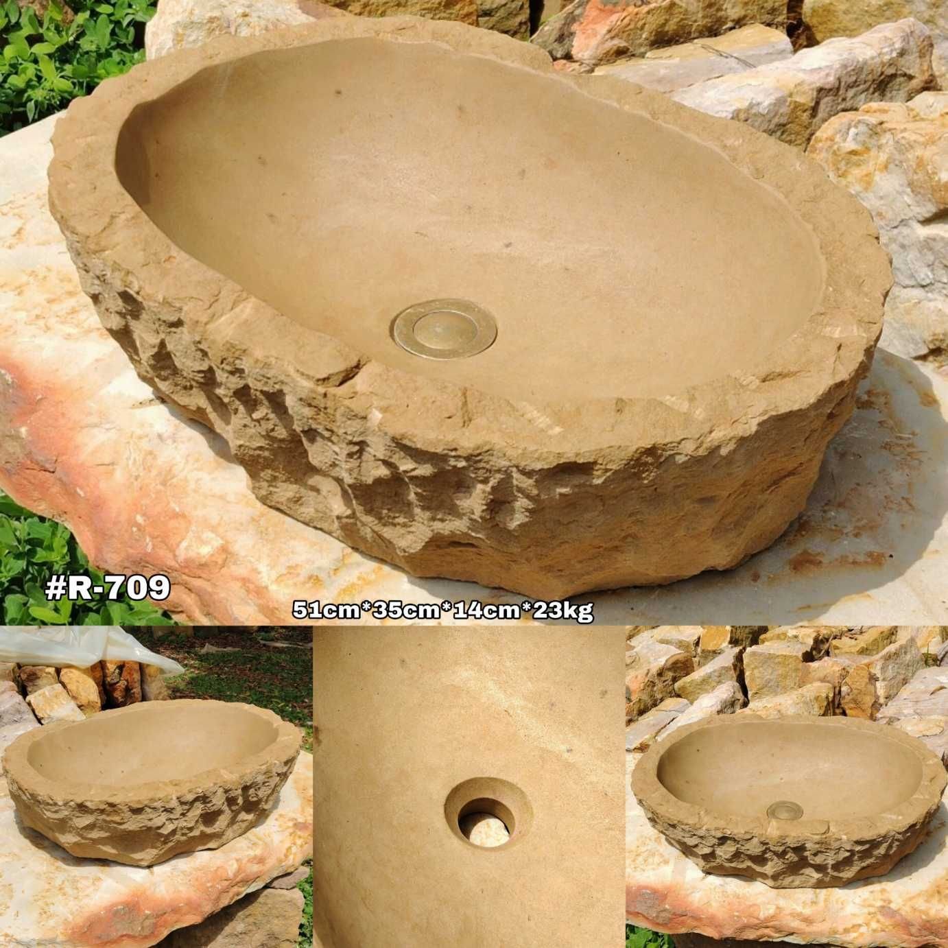 Lavamanos en piedra rústico