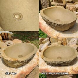 Lavamanos En Piedra Ovalado De Cantera, #R-710