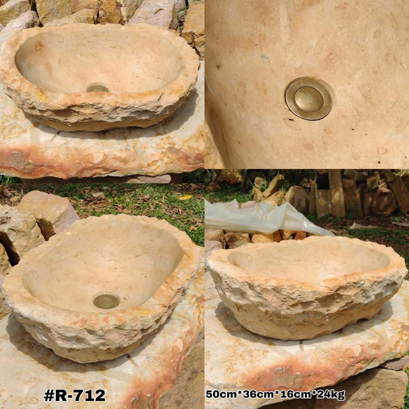 Lavamanos en piedra rústico