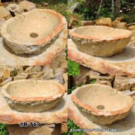 Lavamanos En Piedra Ovalado De Cantera, #R-713