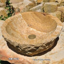 Lavamanos En Piedra Ovalado De Cantera, #R-763