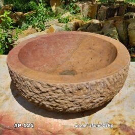 Lavamanos en Piedra Arenisca Redondo, #P-124