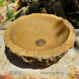 Lavamanos en Piedra Ovalado De Cantera, #R-771