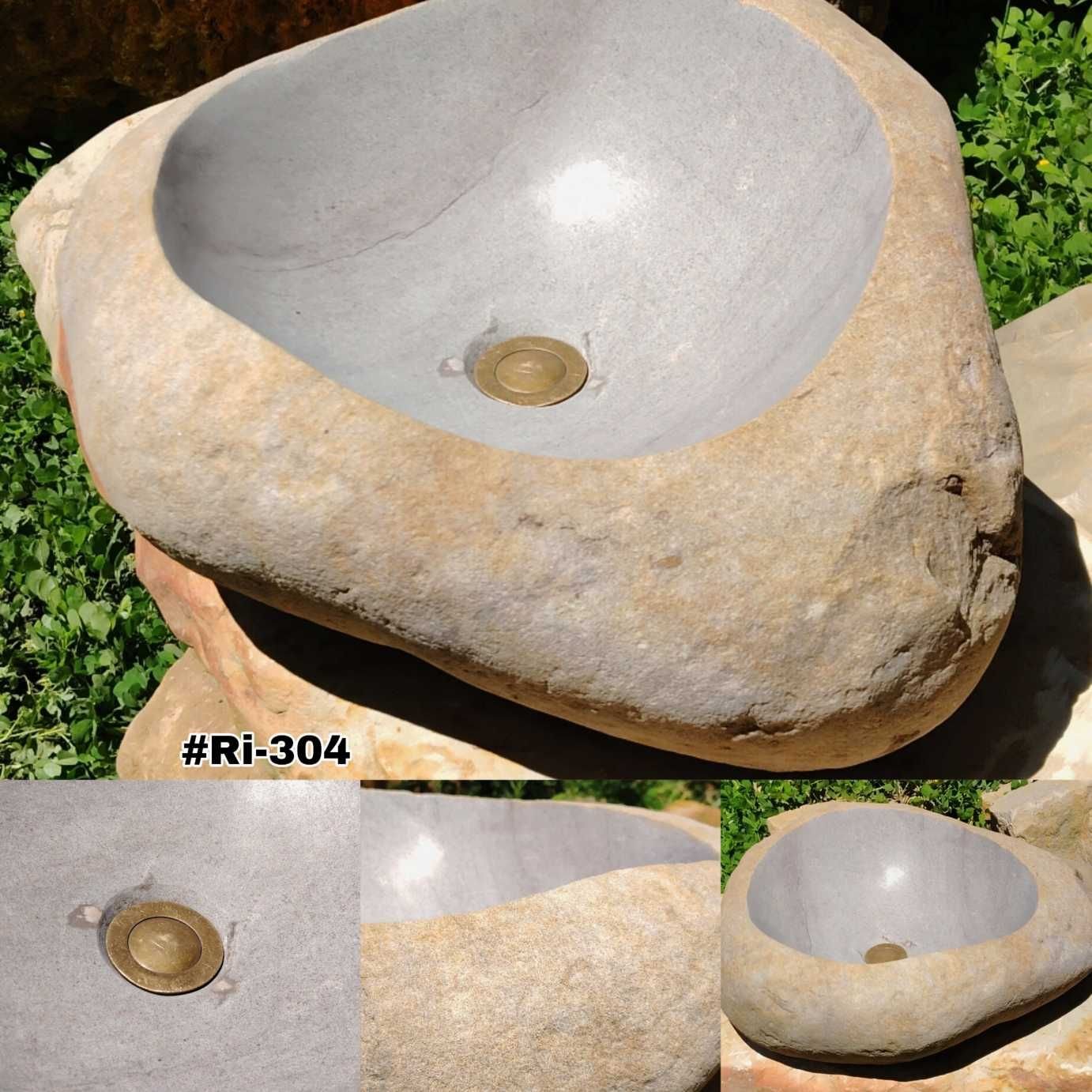 Lavamanos en piedra de río