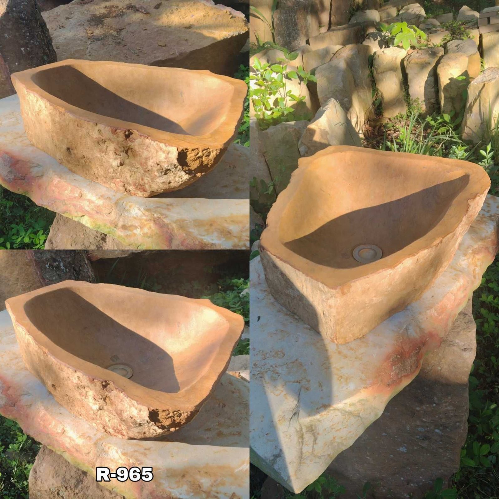 Lavamanos rustico en piedra