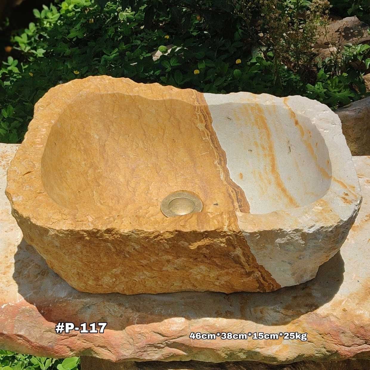 Lavamanos en piedra rectangular