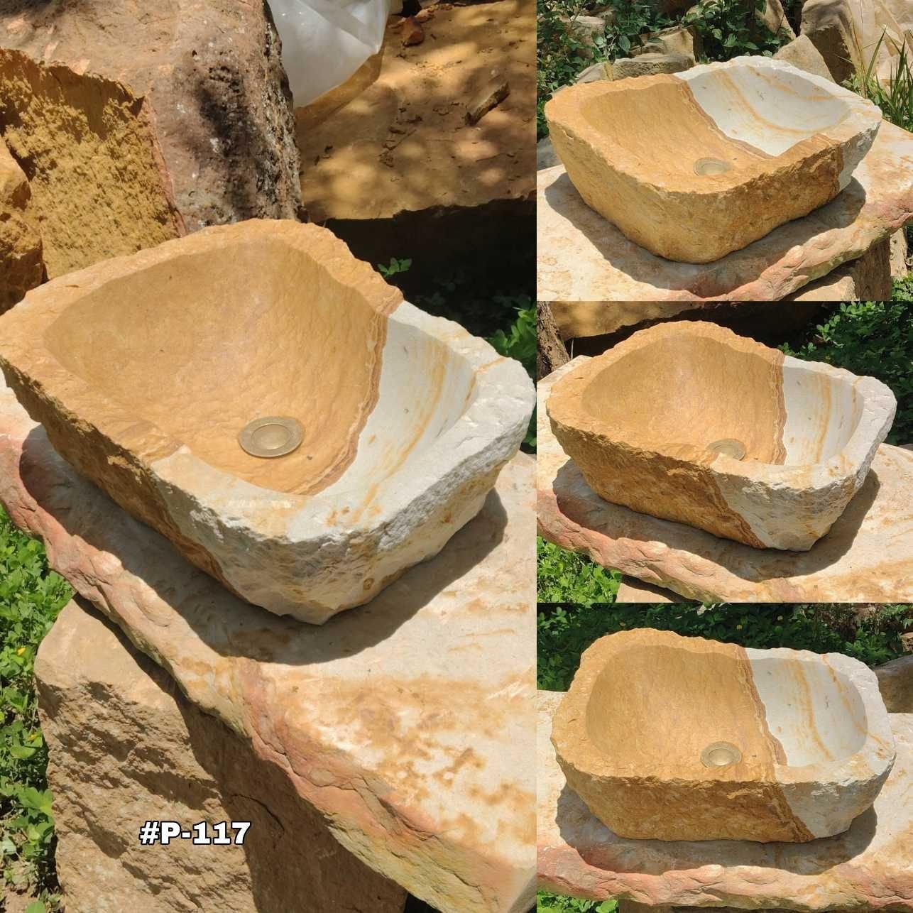 Lavamanos en piedra rectangular