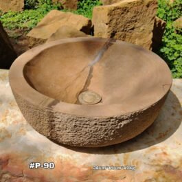 Lavamanos en Piedra Pulido Redondo Clásico, P-90