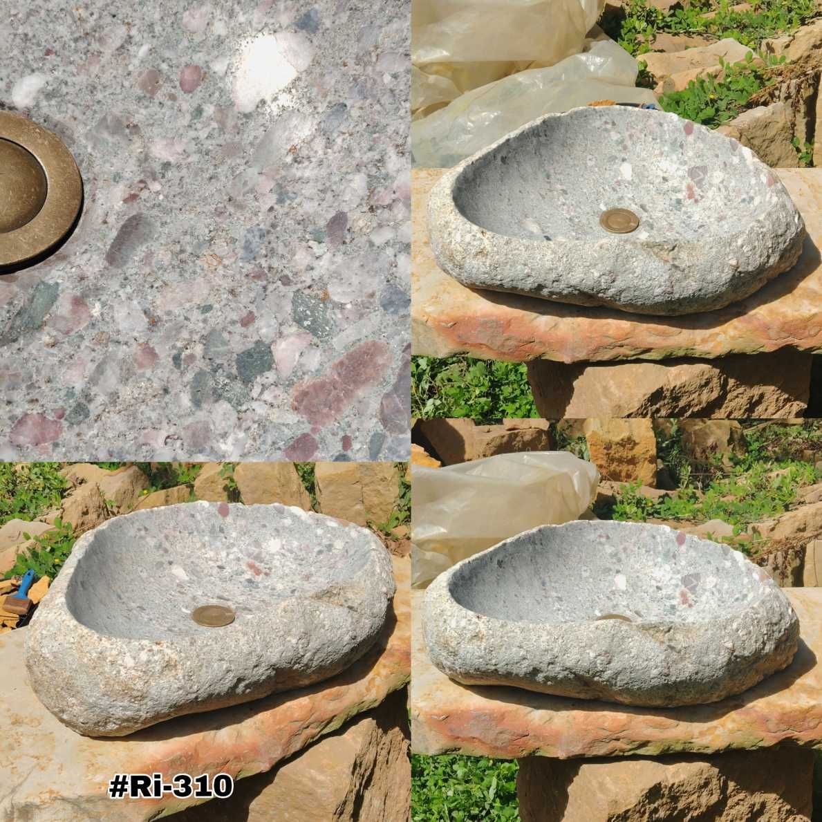 Lavamanos en piedra de río